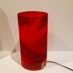 Fair Trade Accent lamp (Red shade) 14" H x 7" D